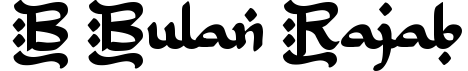 B Bulan Rajab