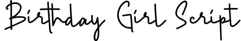 Birthday Girl Script