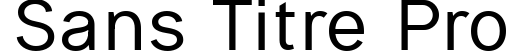 Sans-Titre Pro