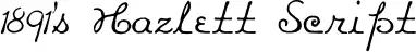 1891's Hazlett Script