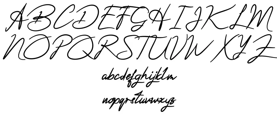 Acterum Signaturefont specimens
