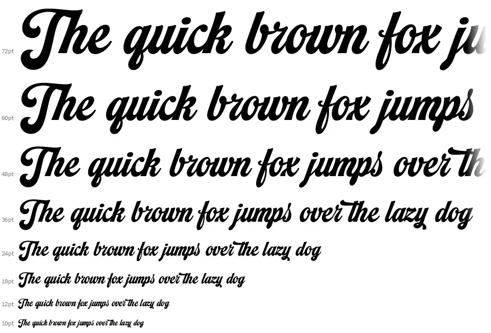 Alameda Scriptfont waterfall