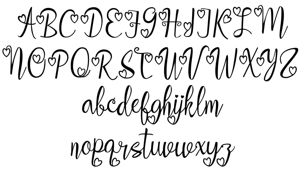 Aleidita's Heartfont specimens