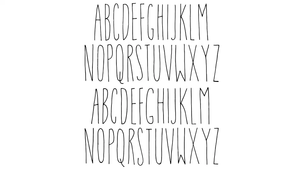 Ansichkaartfont specimens
