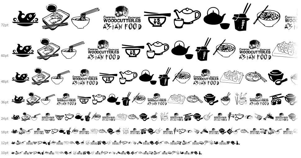 Asian Foodfont waterfall