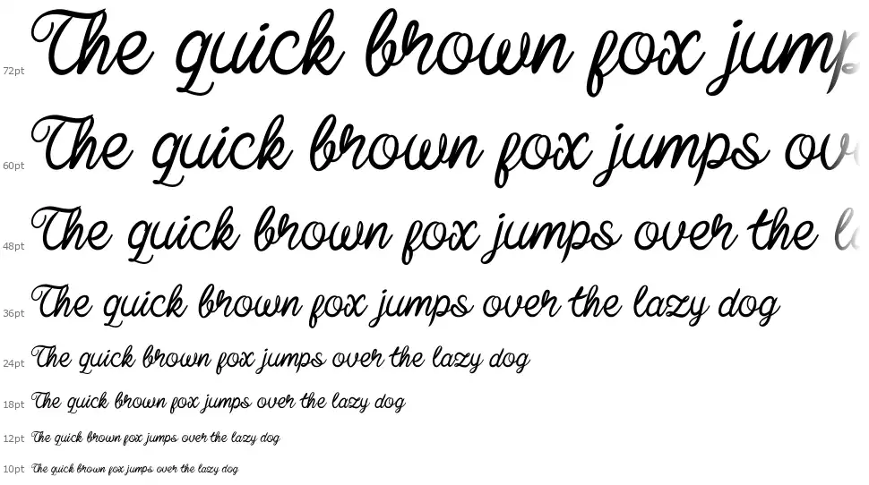 Baline Scriptfont waterfall