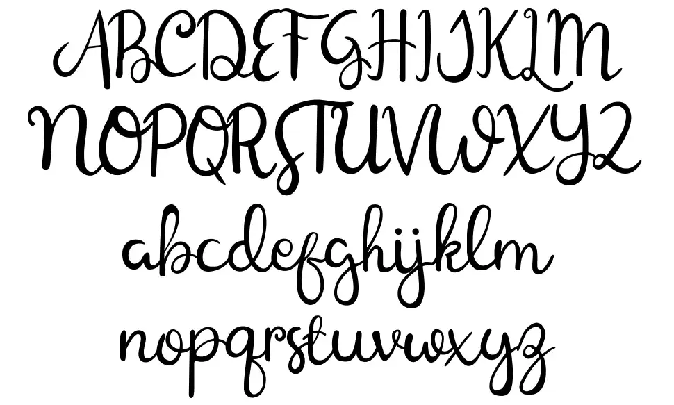 Ballerine Scriptfont specimens