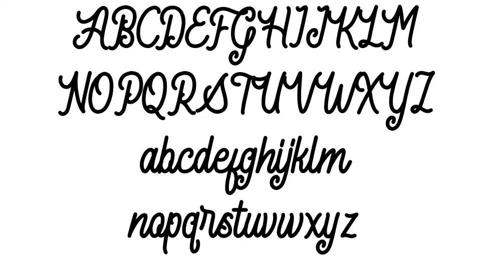 Bartond Scriptfont specimens