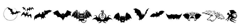 Bats Symbolsfont specimens