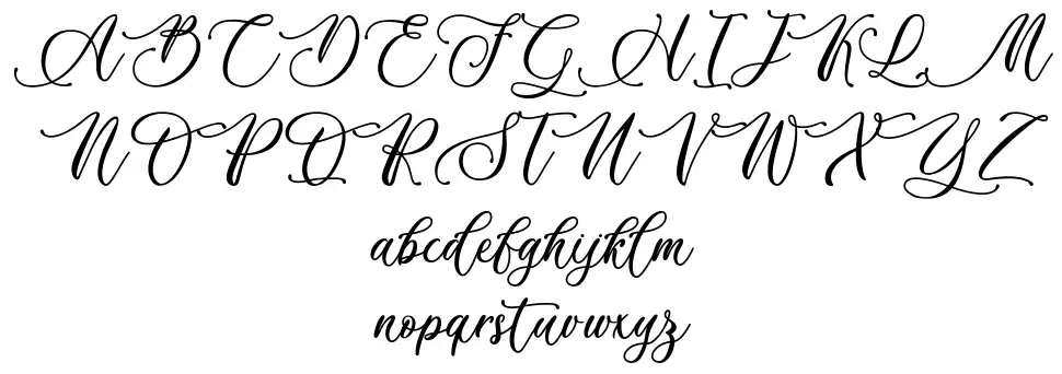 Billion Calligraphyfont specimens