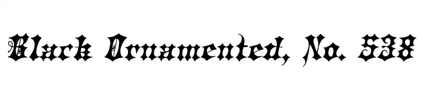 Black Ornamented, No. 538