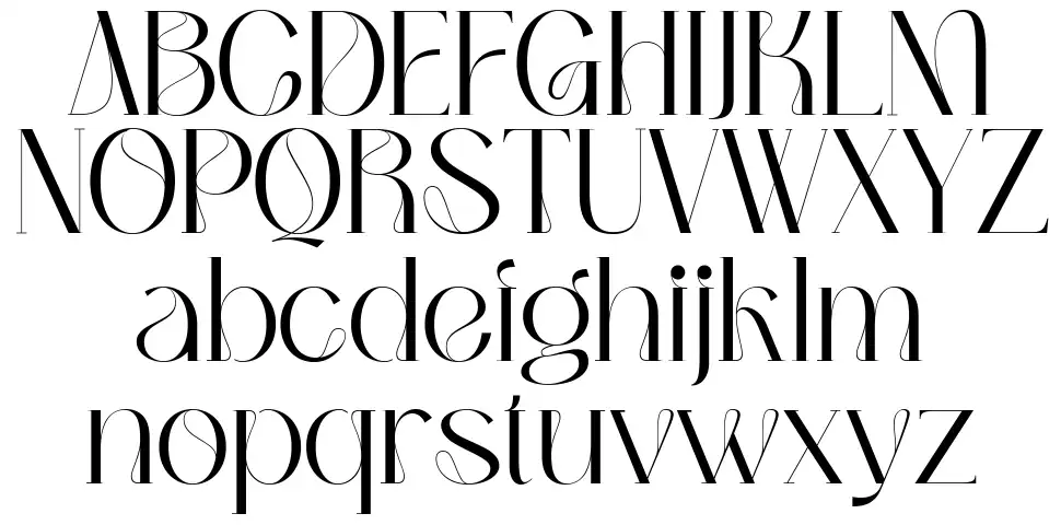 Bumerangfont specimens