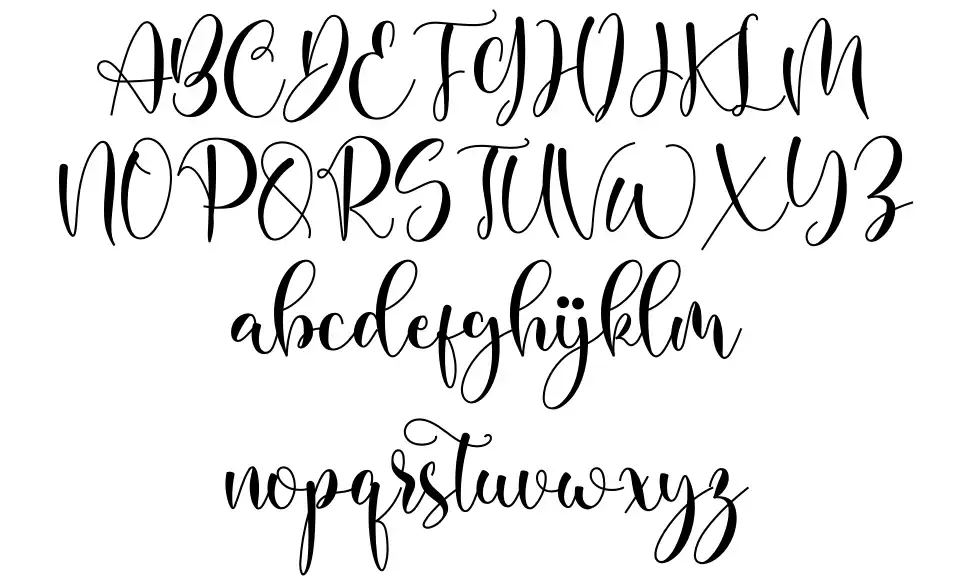 Butterfly Gardenfont specimens