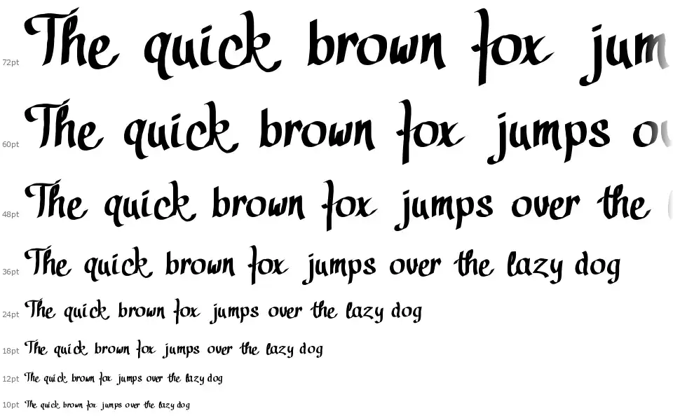 Cally Scriptfont waterfall