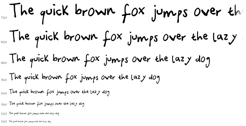 Canidae Handfont waterfall
