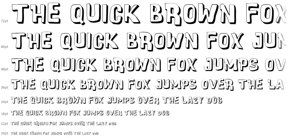 Cartoonic Massivefont waterfall