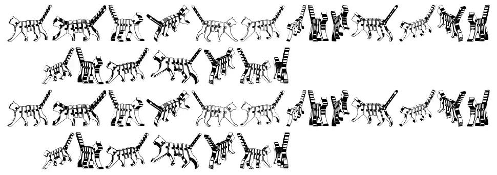 Cat 3Dfont specimens