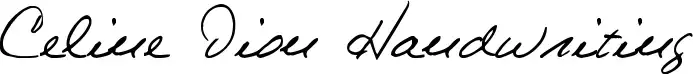 Celine Dion Handwriting