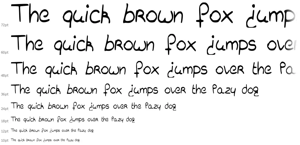 Charlie Bubble Simplefont waterfall