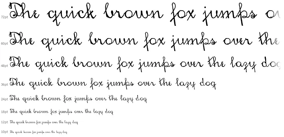 Chicago Script of 14,667font waterfall