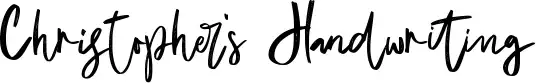 Christopher's Handwriting