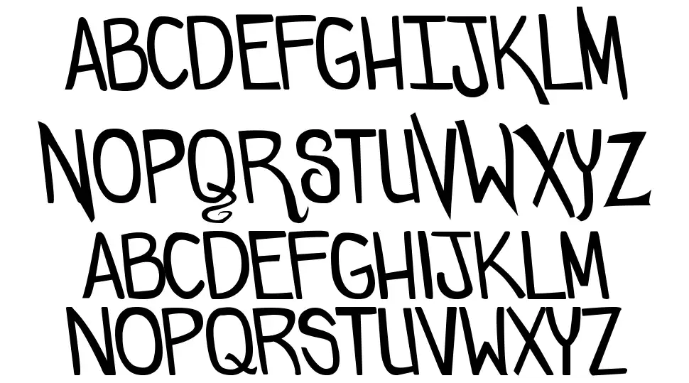 Comic Douchefont specimens