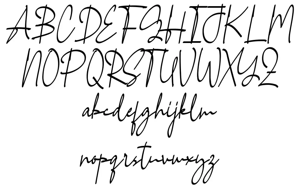 Corona Real Scriptfont specimens