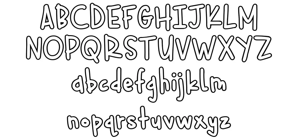 Cuddlebugs Outlinefont specimens