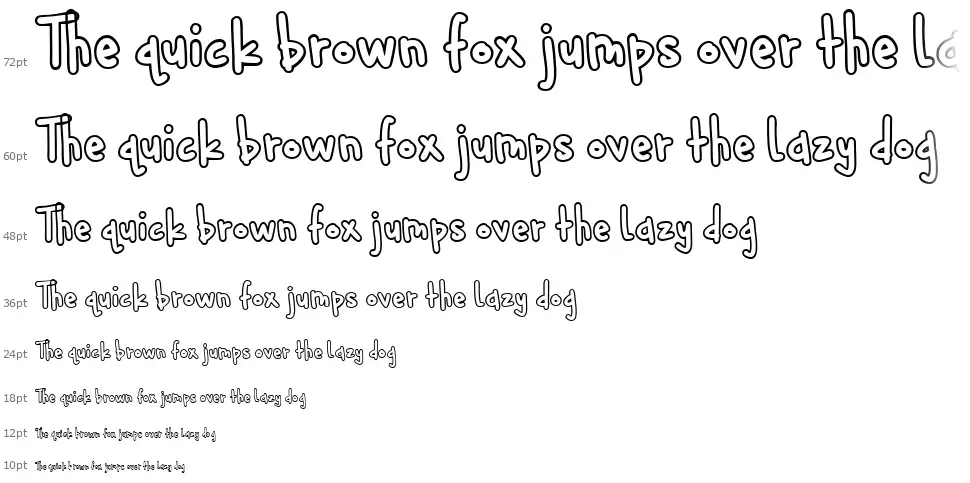 Cuddlebugs Outlinefont waterfall