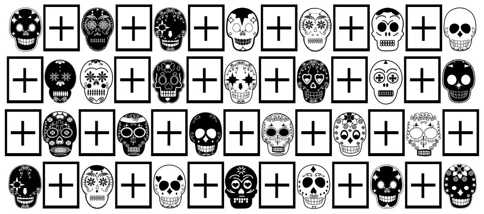 Dia de los Muertosfont specimens