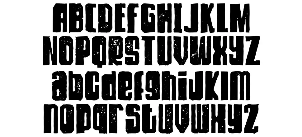 Dirty Rockfont specimens