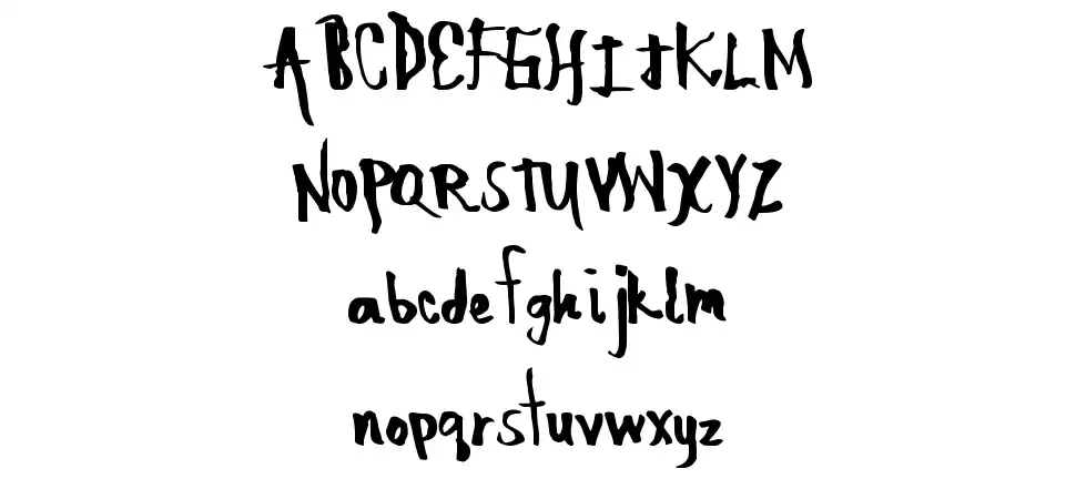 Dirty Shockerfont specimens