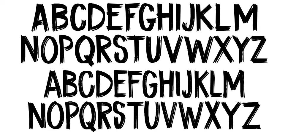 DK Coal Brushfont specimens