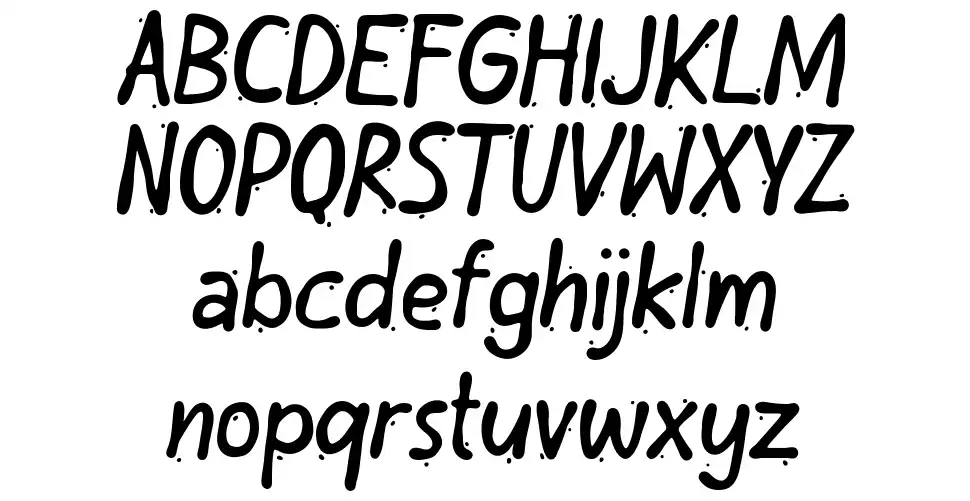 Dripperfont specimens