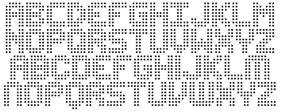 Edit Undo Dotfont specimens