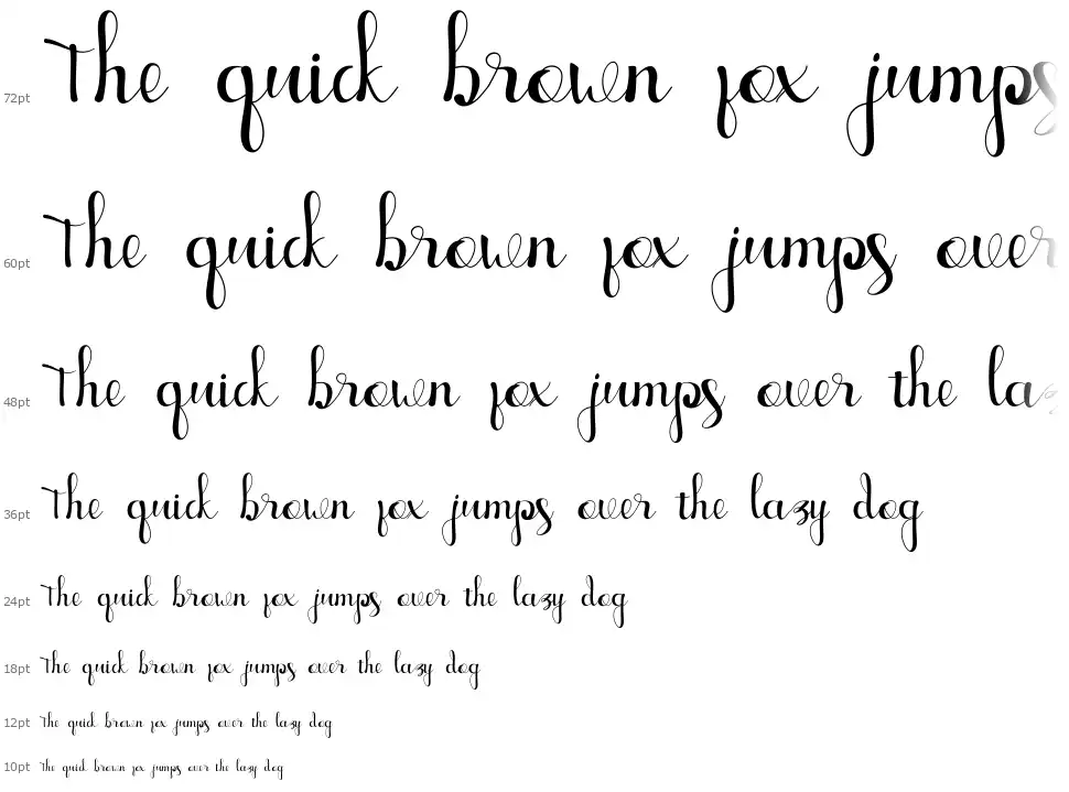 Ellic Scriptfont waterfall