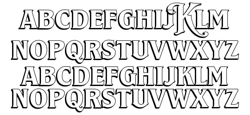Ephemera Kingsfordfont specimens