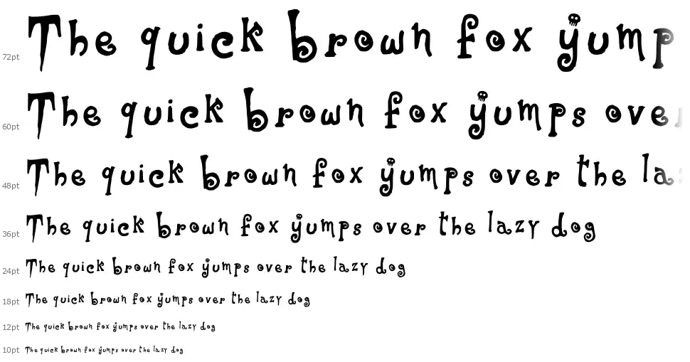 Espen Halloweenfont waterfall