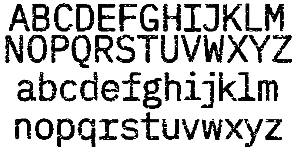 Evil Typewriterfont specimens