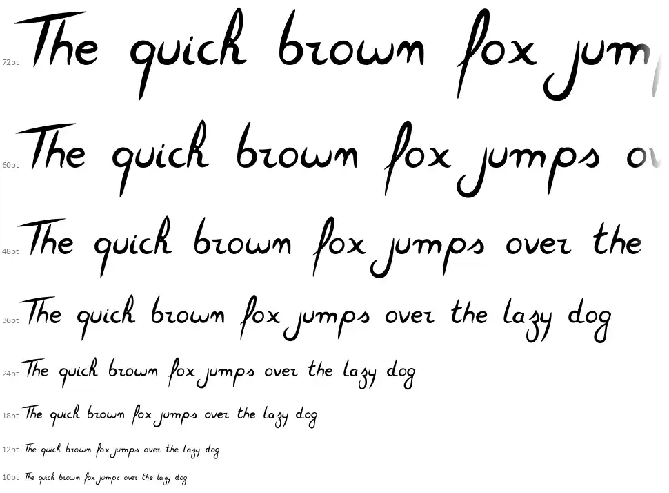 Feather Scriptfont waterfall