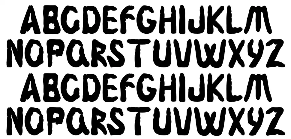 Fingerzfont specimens