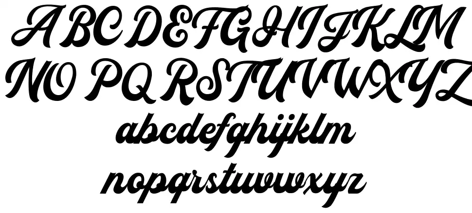 Flanders Scriptfont specimens
