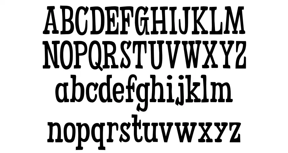 Fleabittenfont specimens