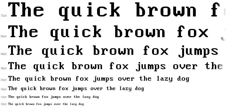 Flexi IBM VGA Falsefont waterfall
