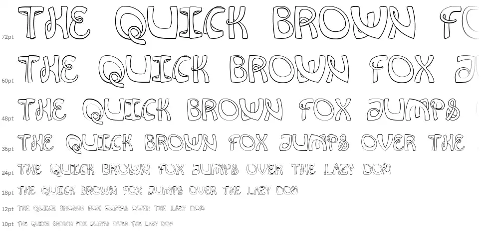 Flexionfont waterfall