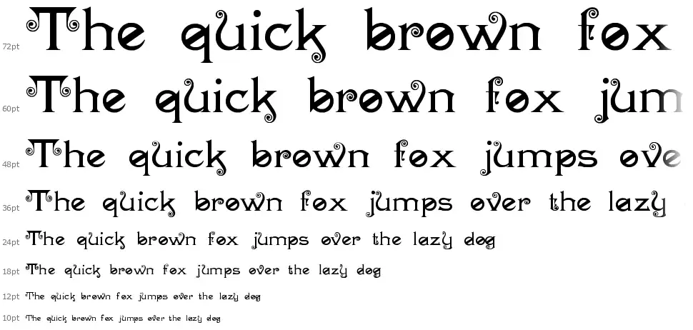 Flirtfont waterfall