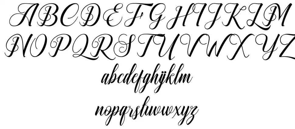 Ganesha Scriptfont specimens
