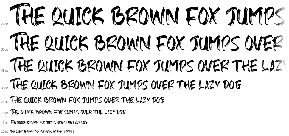 Gebrushfont waterfall