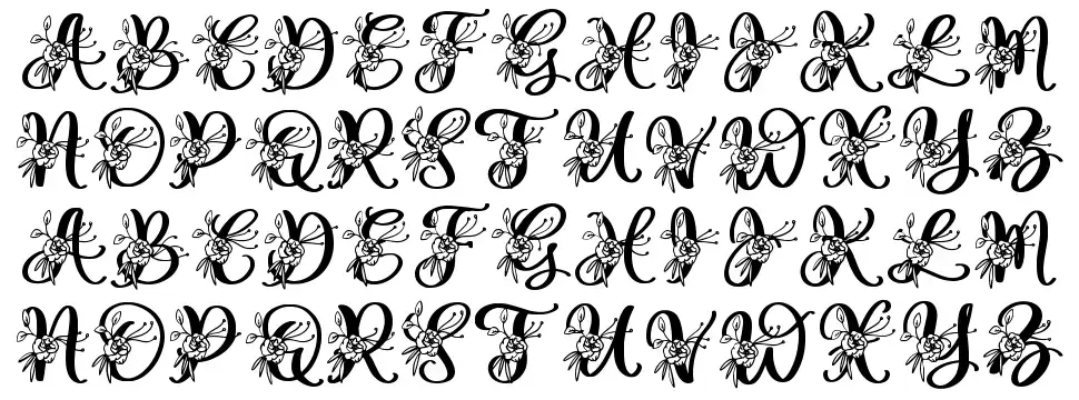 Gesya Monogramfont specimens