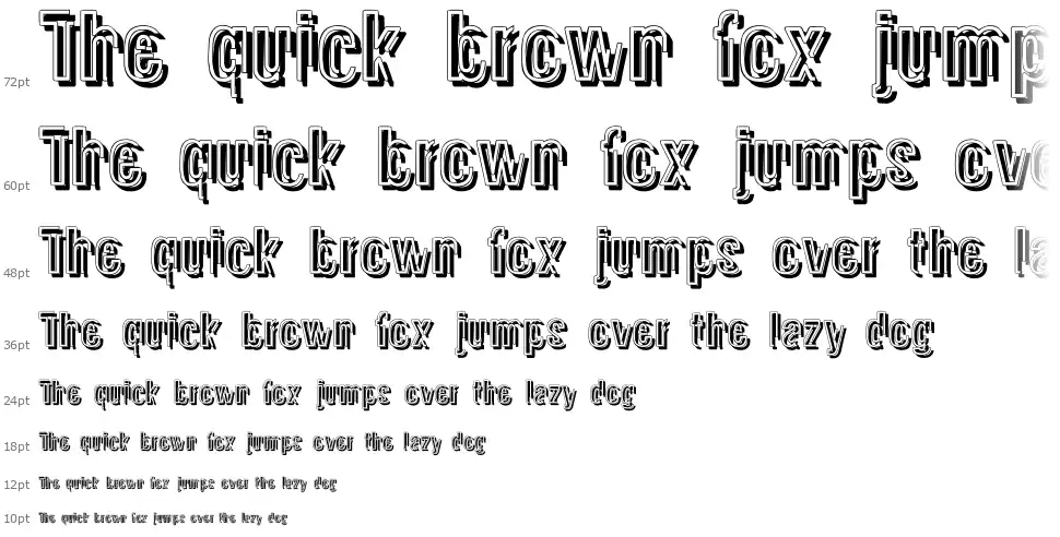 Glasnostfont waterfall